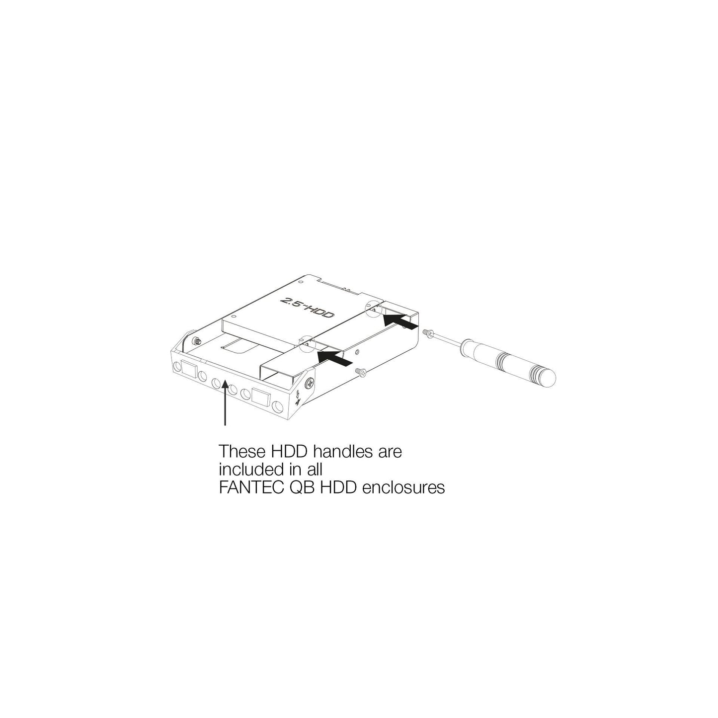 Fantec QB-Bracket 25 for 2,5  SSDs/HDDs