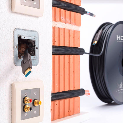 in-akustik Profi HDMI 2.0 LWL Cable micro HDMI + Adapter 30m