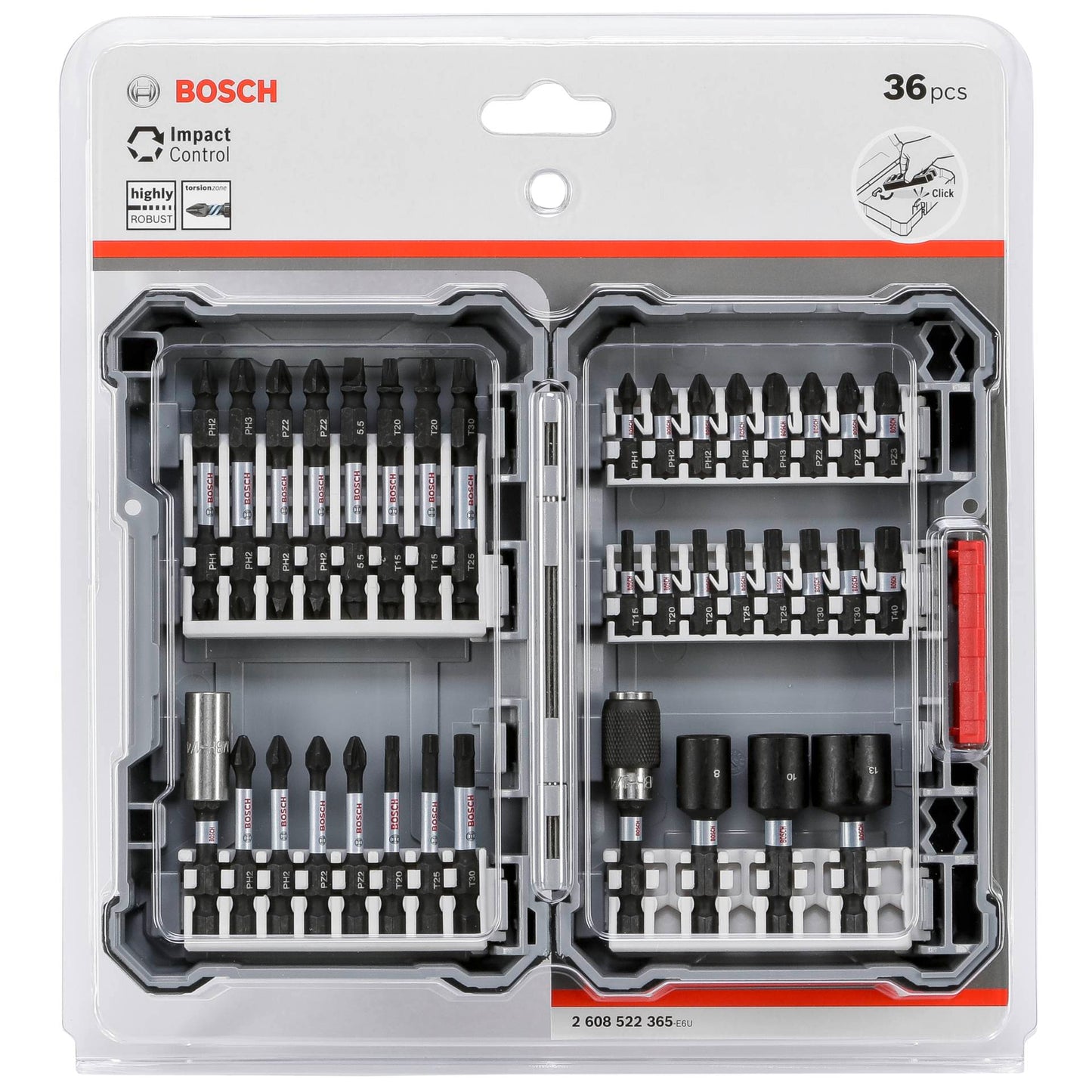 Bosch Impact Control Driver Bit Set 36 pcs. 2608522365