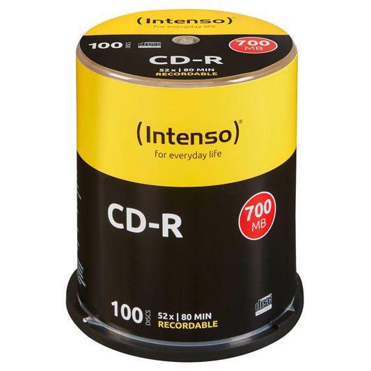 1x100 Intenso CD-R 80 / 700MB 52x Speed, Cakebox