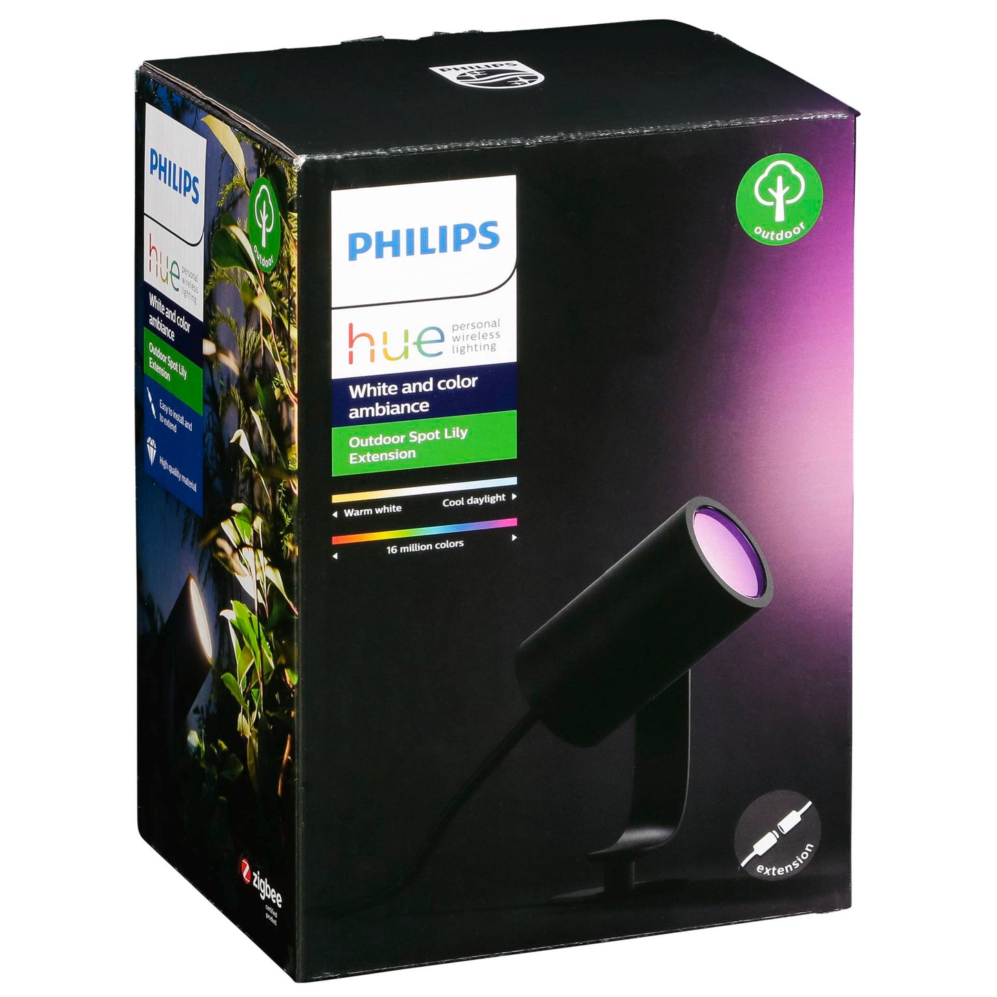 Philips Hue Lily LED 1lmp. Spot Extension   black