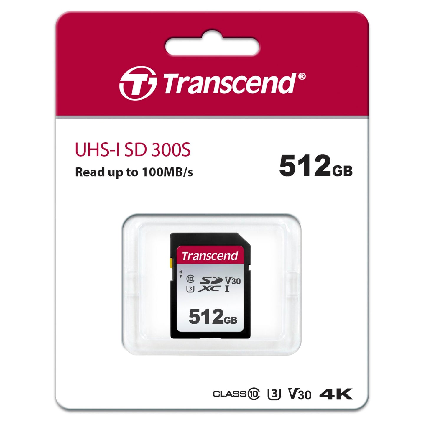 Transcend SDXC 300S        512GB Class 10 UHS-I U3 V30