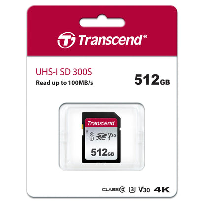 Transcend SDXC 300S        512GB Class 10 UHS-I U3 V30