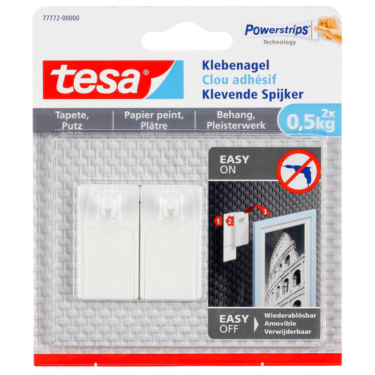 1x2 Tesa Adhesive Nail  (0,5 kg) for Wallpaper & Plaster    77772