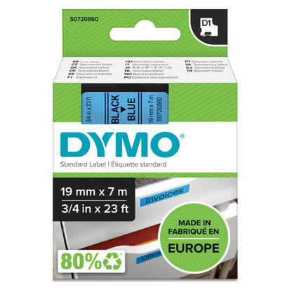 Dymo D1 19mm black/blue labels 45806