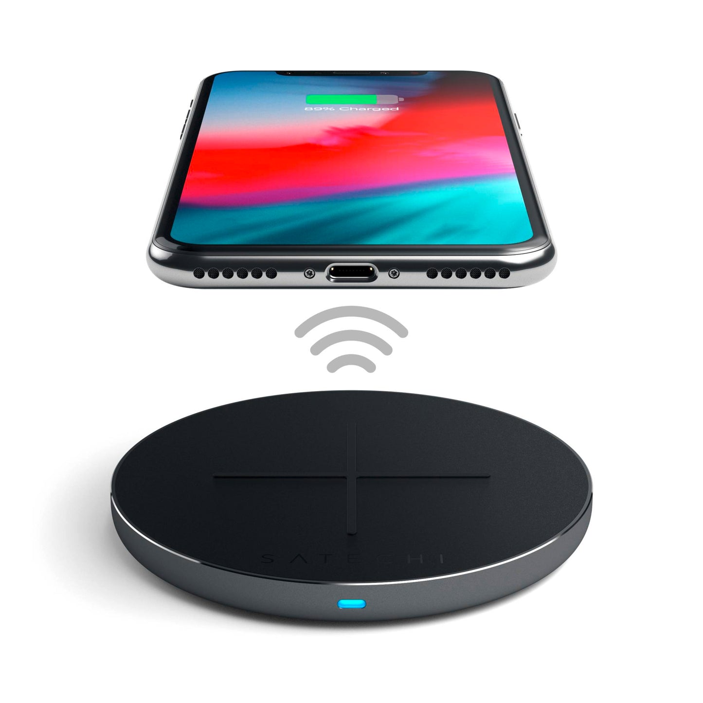 Satechi Aluminum PD & QC Wireless Charger space gray