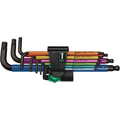 WERA 950 SPKL/9 SM N Multicolor Hex-Plus Hex Key Set High Torque