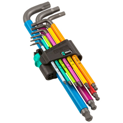 WERA 950 SPKL/9 SM N Multicolor Hex-Plus Hex Key Set High Torque