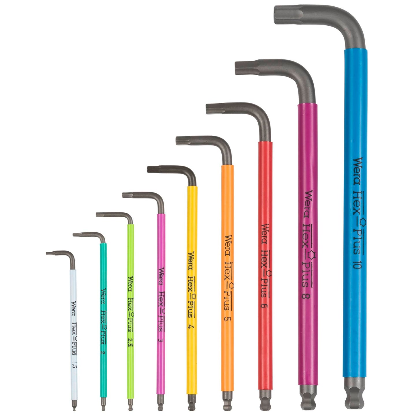 WERA 950 SPKL/9 SM N Multicolor Hex-Plus Hex Key Set High Torque