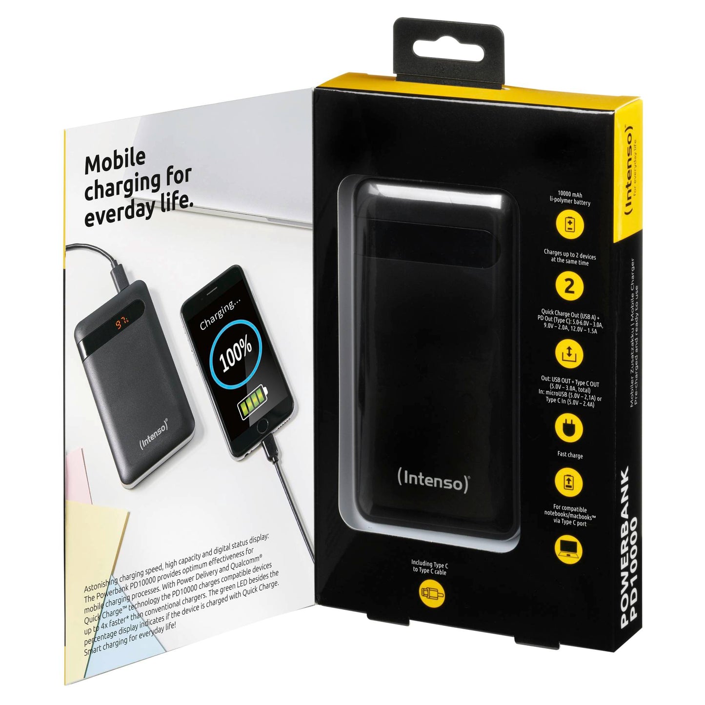 Intenso Powerbank PD10000 Power Delivery 10000 mAh black
