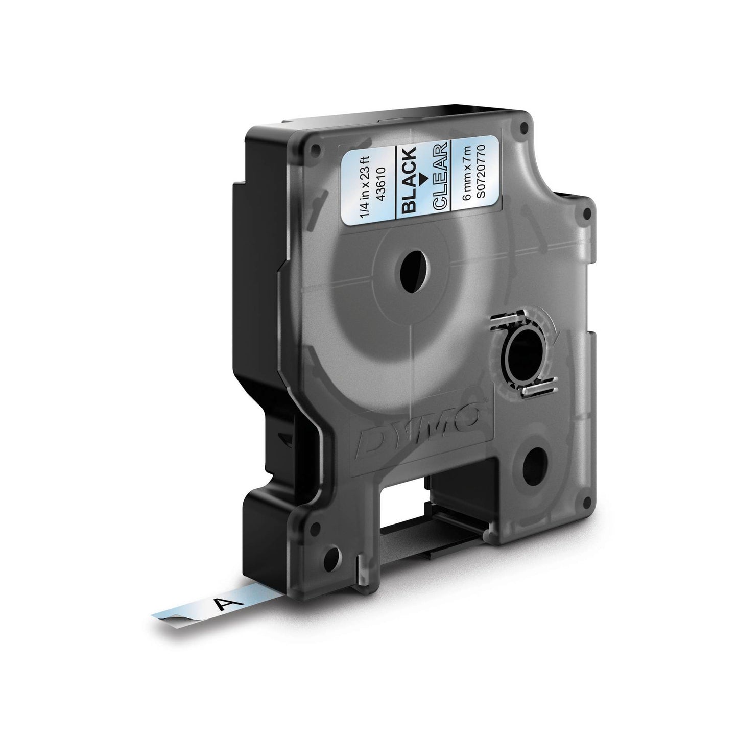 Dymo D1 6mm black/clear labels 43610