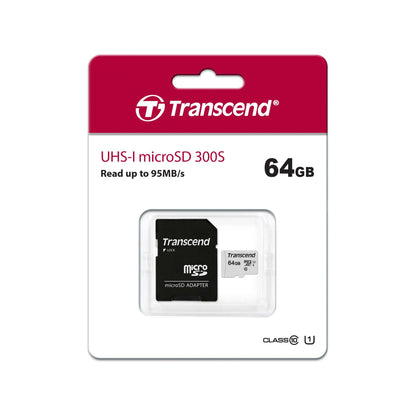 Transcend microSDXC 300S-A  64GB Class 10 UHS-I U1