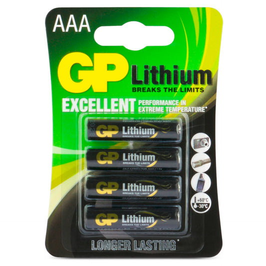 1x4 GP Lithium Micro 1,5V AAA                   07024LF-C4