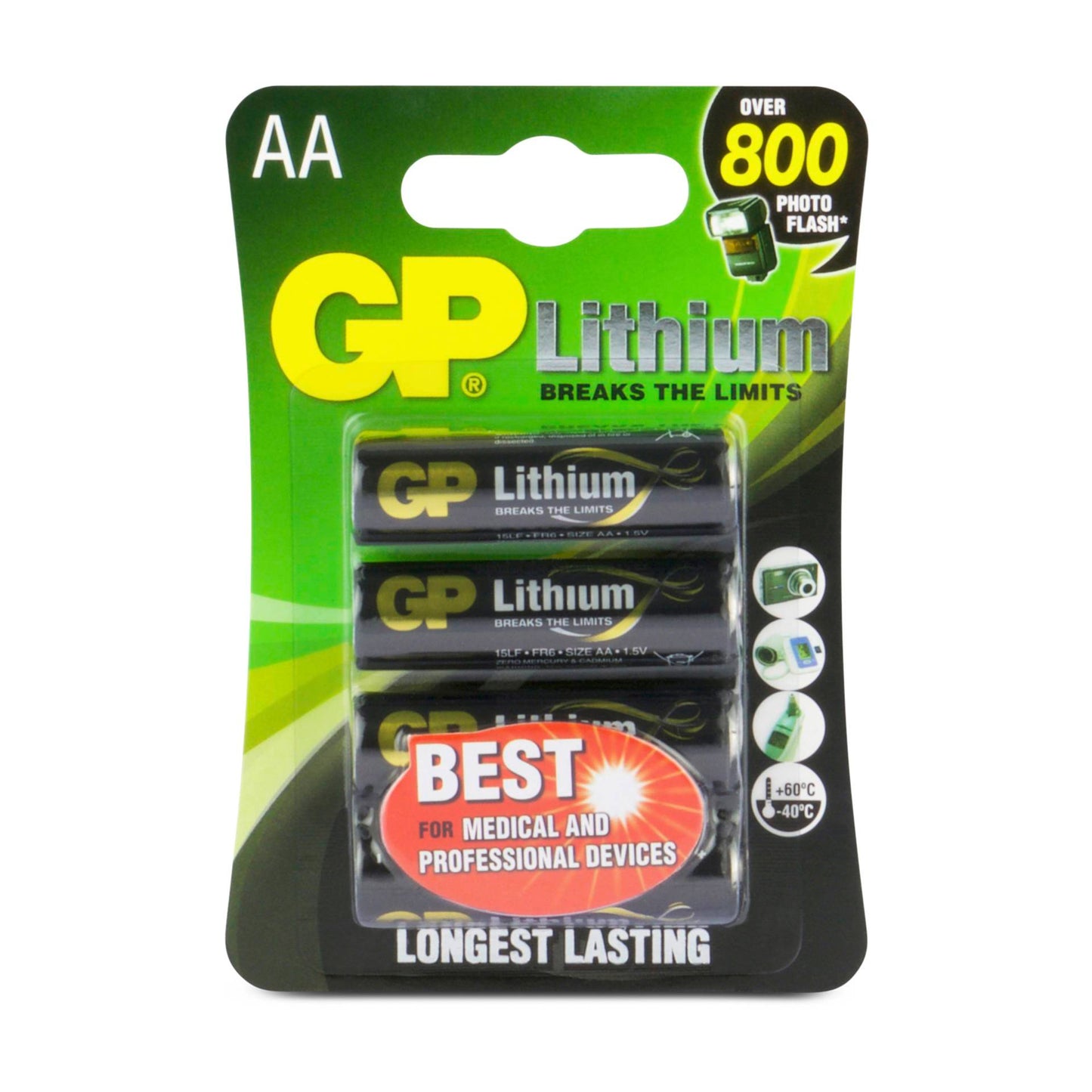 1x4 GP Lithium Mignon 1,5V AA                     07015LF-C
