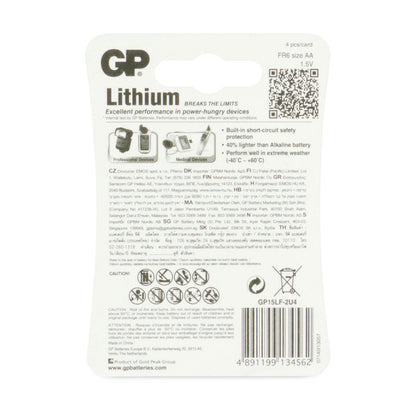 1x4 GP Lithium Mignon 1,5V AA                     07015LF-C