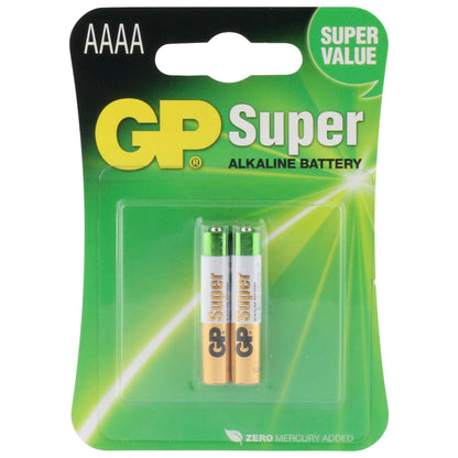 1x2 GP Super Alkaline AAAA Batteries 03025AC2