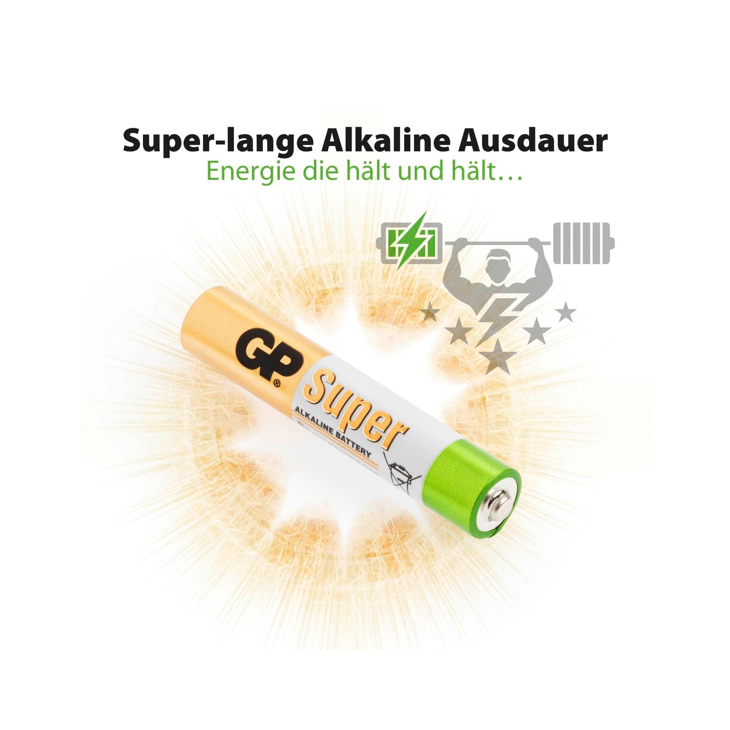 1x2 GP Super Alkaline AAAA Batteries 03025AC2
