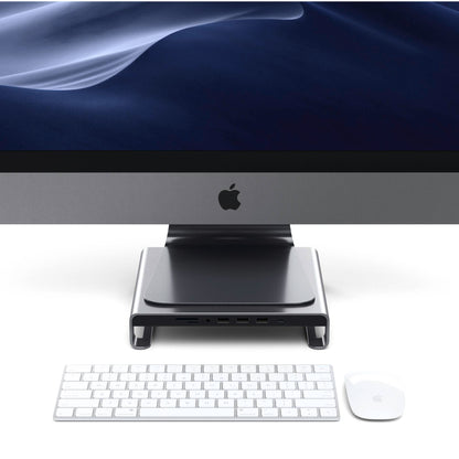 Satechi Aluminum Monitor Stand Hub for iMac space gray