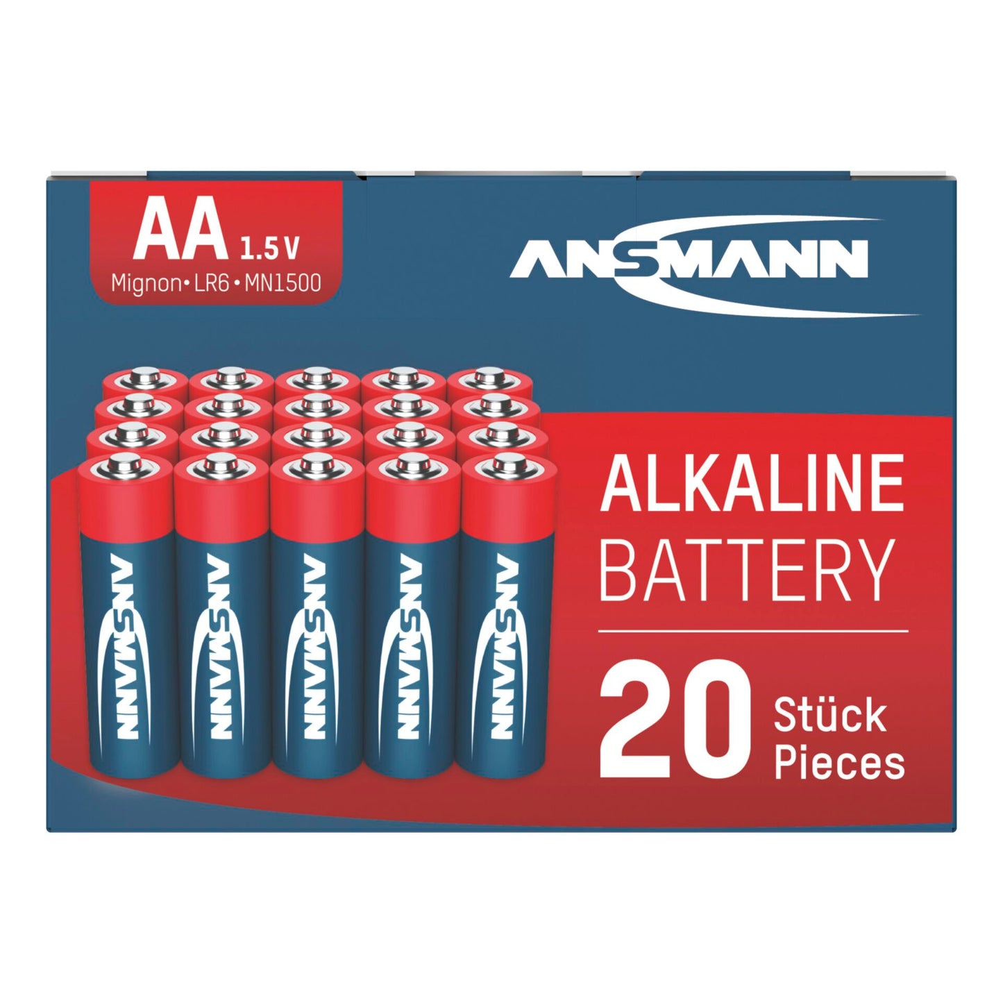 1x20 Ansmann Alkaline Mignon AA LR 6 red-line Box