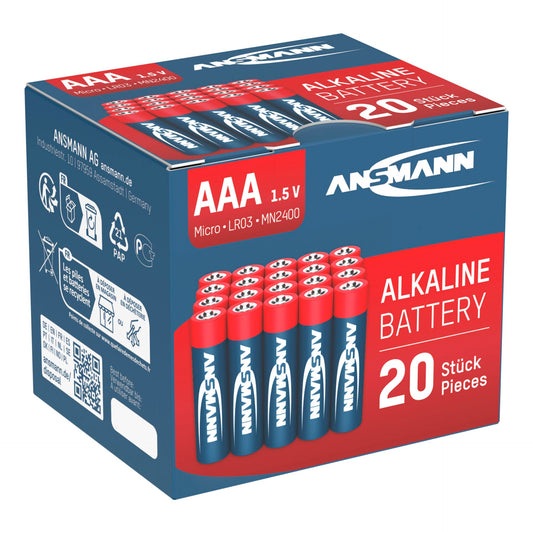 1x20 Ansmann Alkaline Micro AAA LR 03 red-line Box