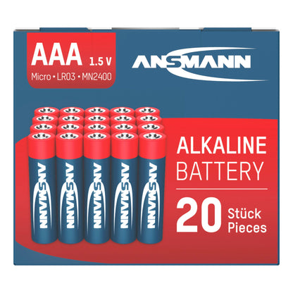 1x20 Ansmann Alkaline Micro AAA LR 03 red-line Box