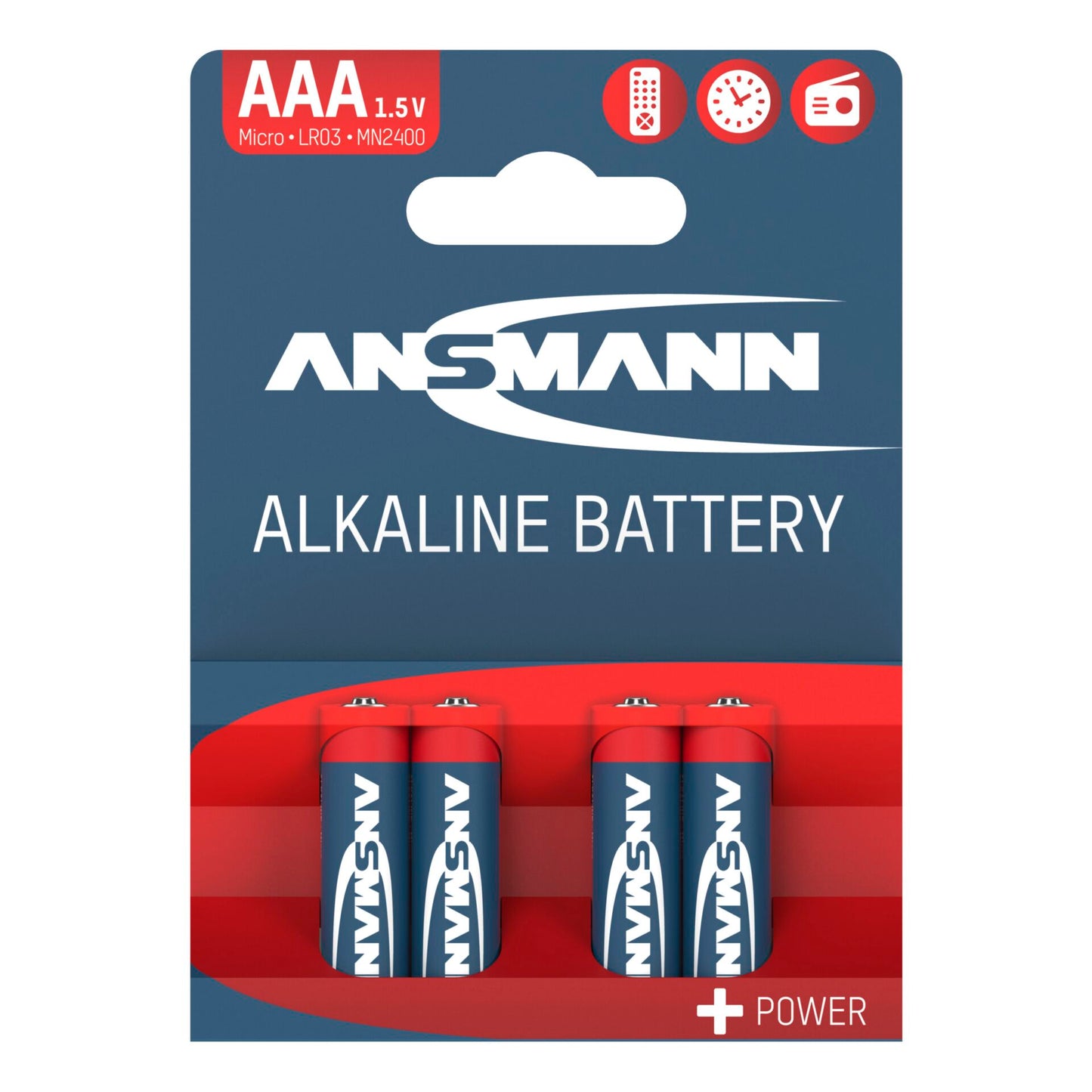 1x4 Ansmann Alkaline Micro AAA LR 03 red-line