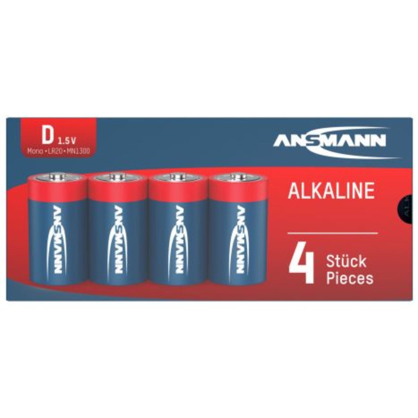 1x4 Ansmann Alkaline Mono D LR 20 red-line