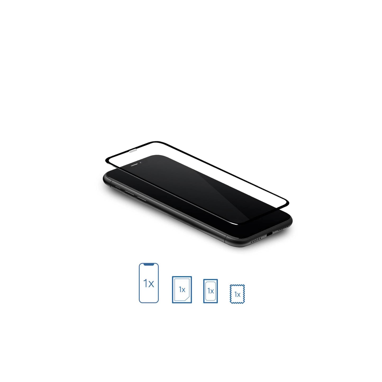 Woodcessories 3D Black Frame Premium Glass iPhone X/Xs/11 Pro