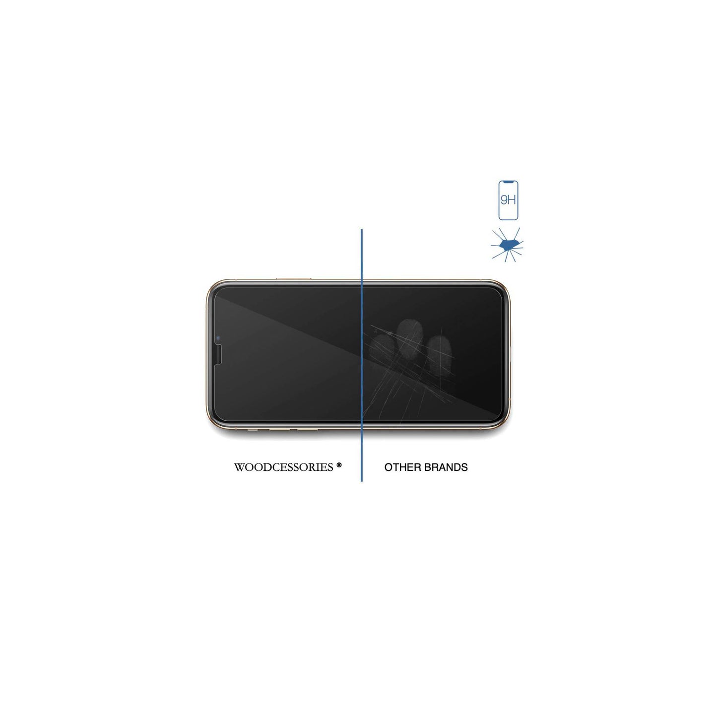 Woodcessories 3D Black Frame Premium Glass iPhone X/Xs/11 Pro