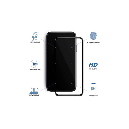 Woodcessories 3D Black Frame Premium Glass iPhone X/Xs/11 Pro