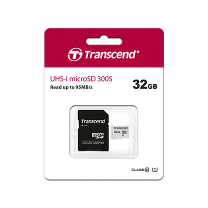 Transcend microSDHC 300S-A  32GB Class 10 UHS-I U1