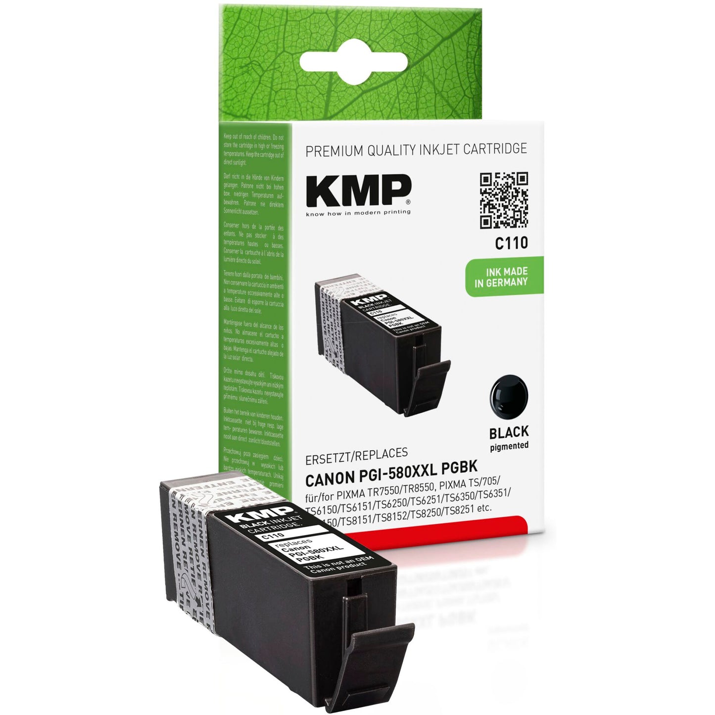 KMP C110 ink cartridge black compatible with Canon PGI-580XXL