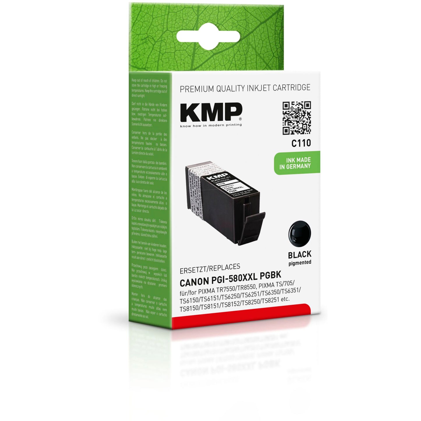 KMP C110 ink cartridge black compatible with Canon PGI-580XXL