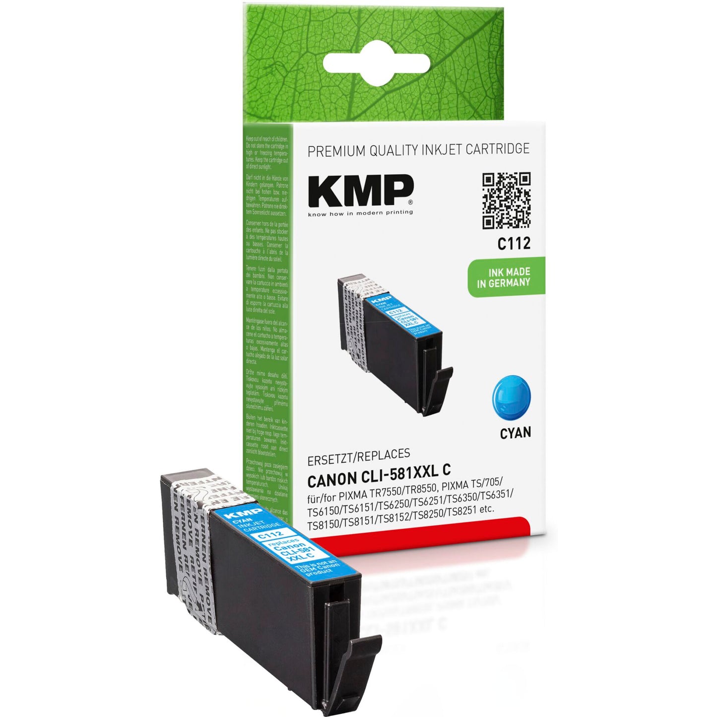 KMP C112 ink cartridge cyan compatible with Canon CLI-581XXL