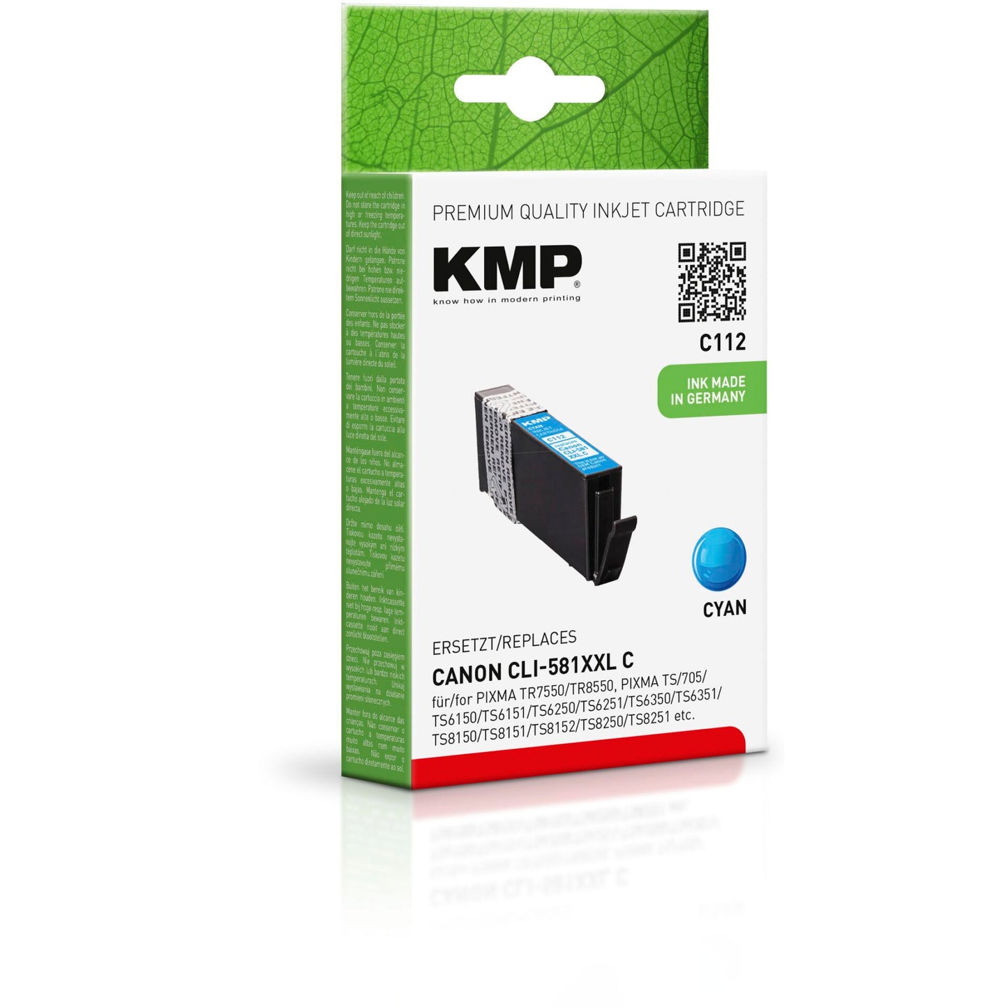 KMP C112 ink cartridge cyan compatible with Canon CLI-581XXL