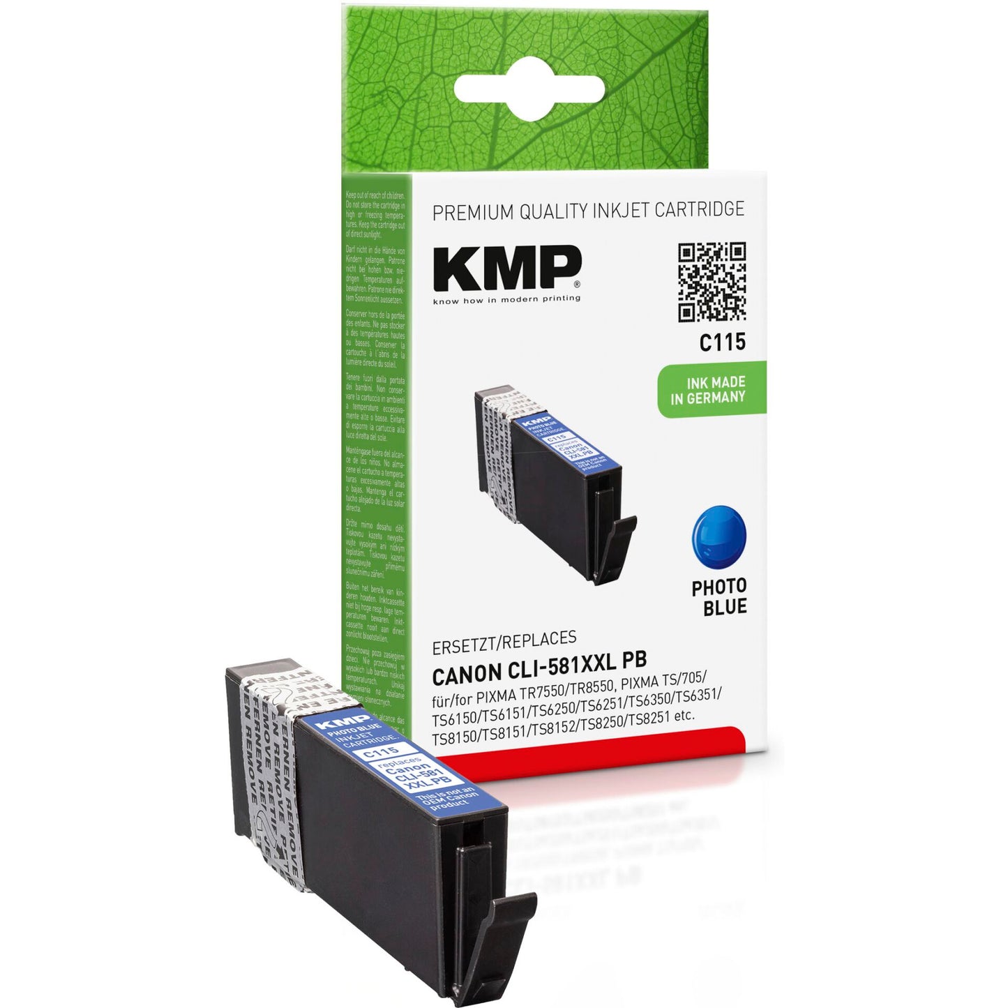 KMP C115 ink cartridge blue compatible with Canon CLI-581XXL