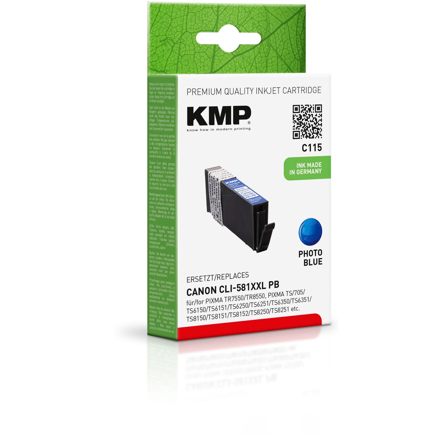 KMP C115 ink cartridge blue compatible with Canon CLI-581XXL