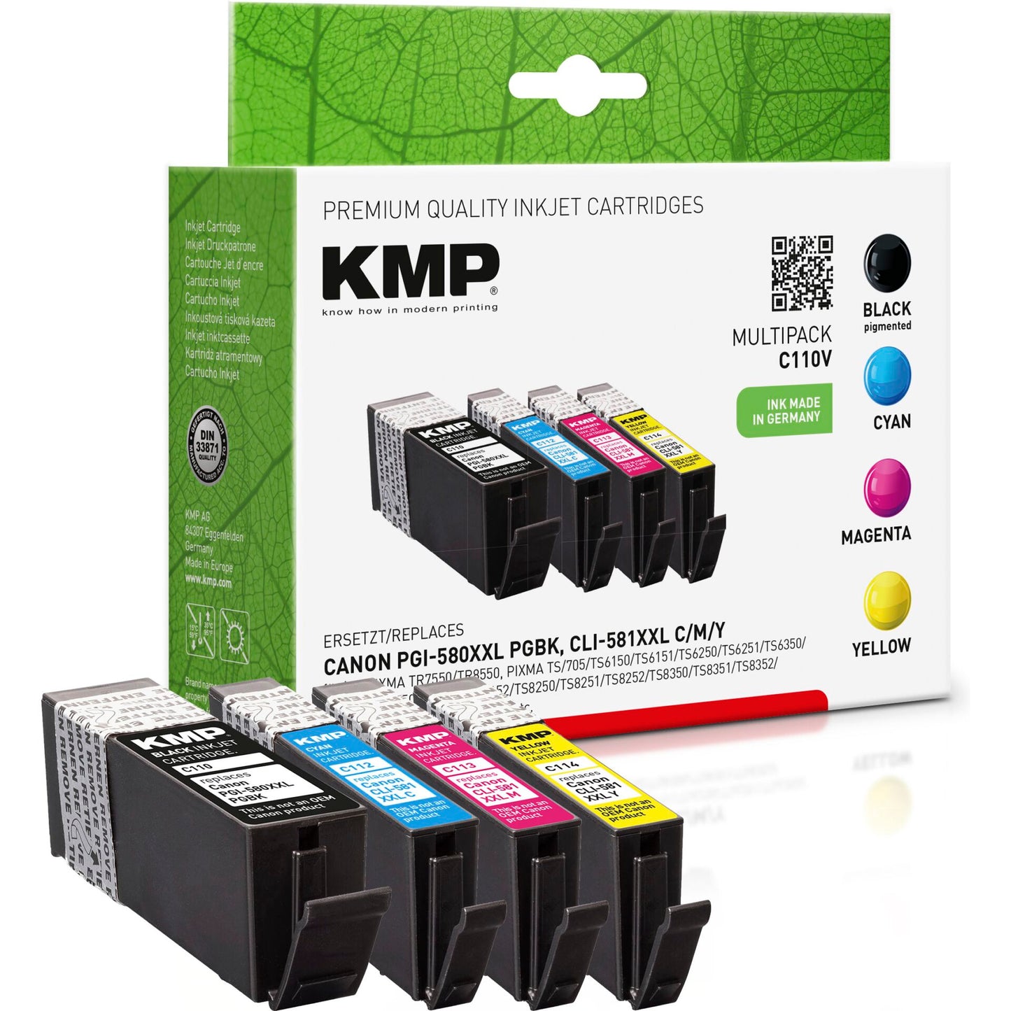 KMP C110V Multipack comp. with Canon PGI-580/CLI-581 XXL