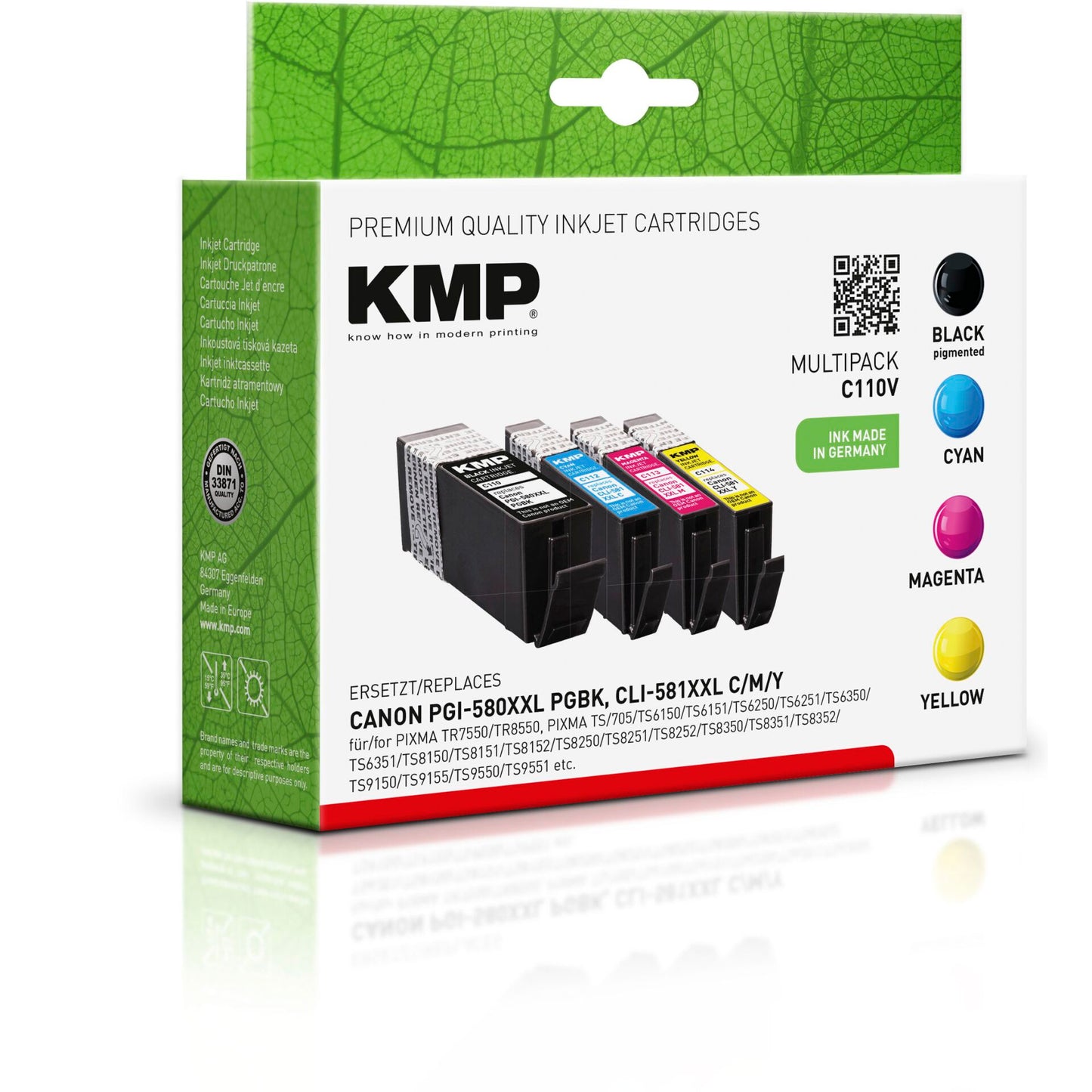 KMP C110V Multipack comp. with Canon PGI-580/CLI-581 XXL