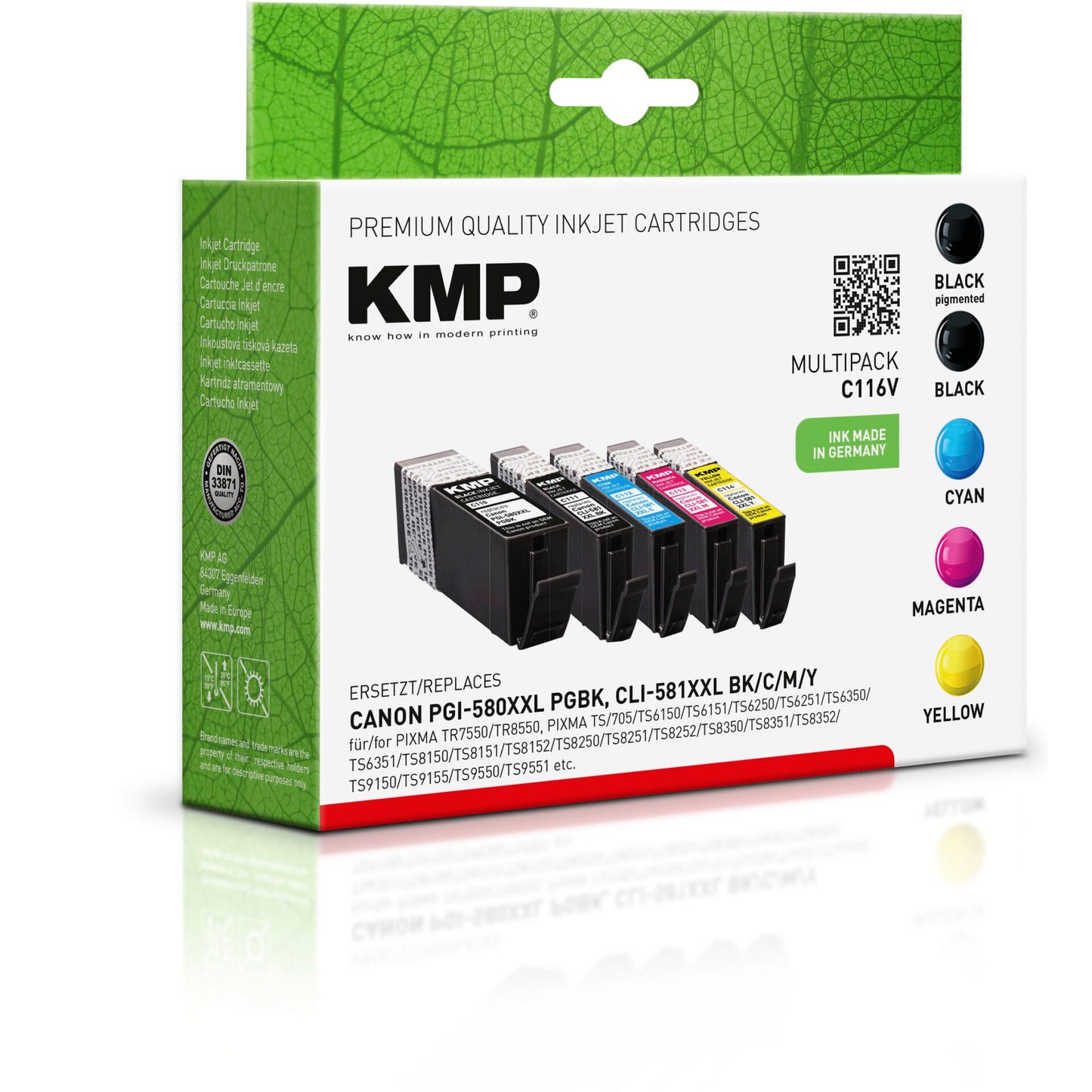 KMP C116V Multipack comp. with Canon PGI-580/CLI-581 XXL BCMY