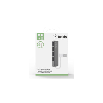 Belkin ultra flat 4-Port Slim Travel-Hub passiv black F4U042BT