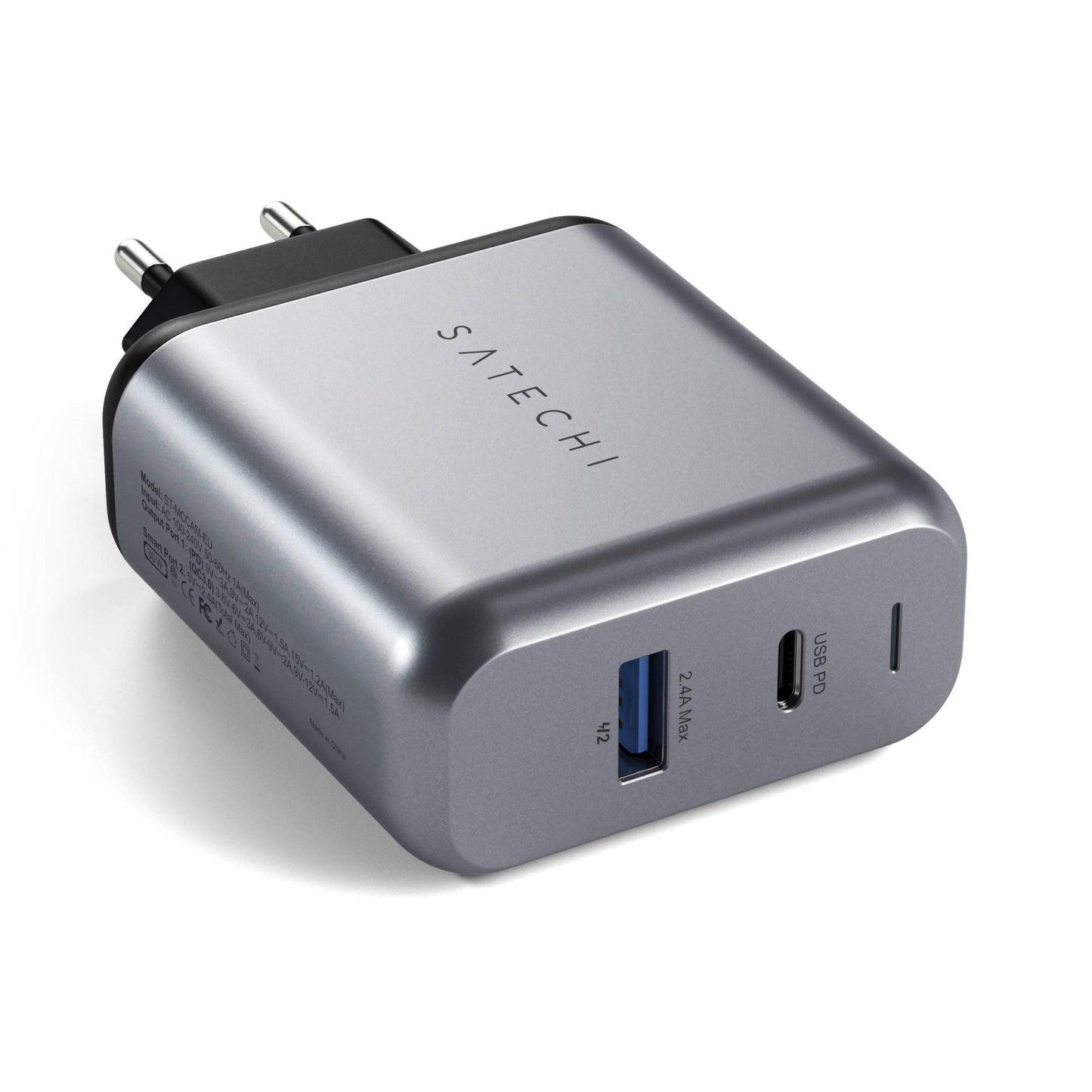 Satechi 30W Dual Port Wall Charger space gray