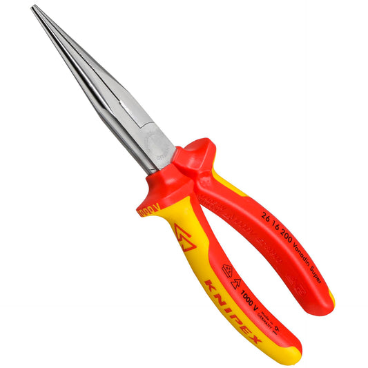 KNIPEX Snipe Nose Side Cutting Pliers chrome plated 200 mm