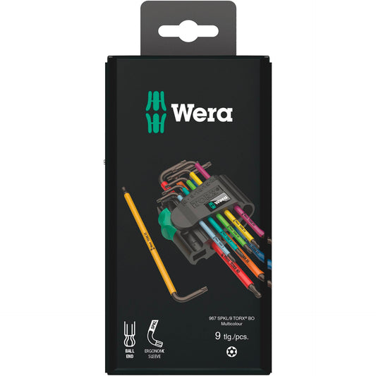WERA 967/9 TX BO SB L-key set, Blacklaser