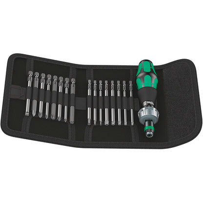 WERA Kraftform Kompakt 60 RA Pouch with 89 mm-long bits