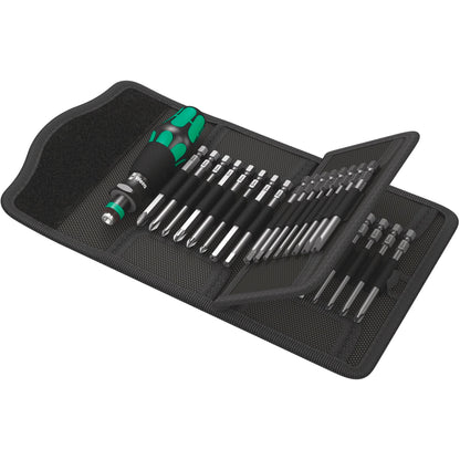 WERA Kraftform Kompakt 62 Pouch with 89 mm-long bits