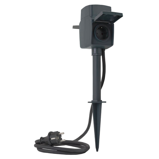 REV Link2Home Außen-Steckdose m Erdspieß 2-fold