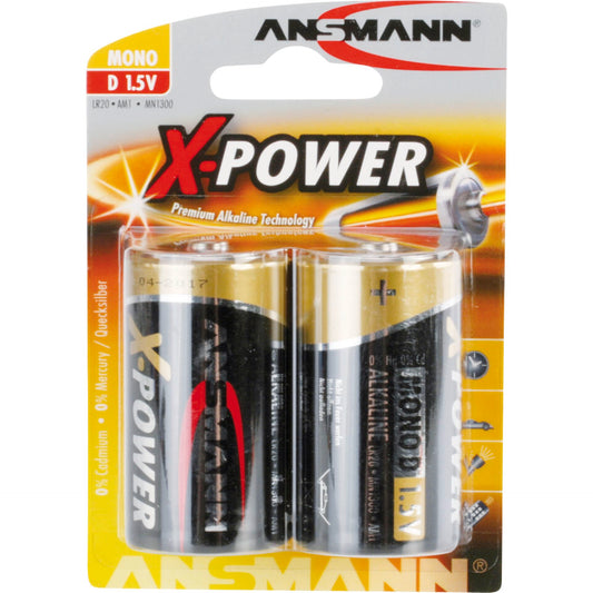 1x2 Ansmann Alkaline Mono D LR 20 X-Power