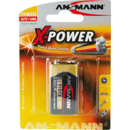 1 Ansmann Alkaline 9V block X-Power
