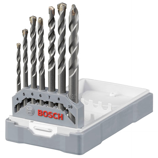 Bosch Drill Set 7 pcs. Silver Percussion